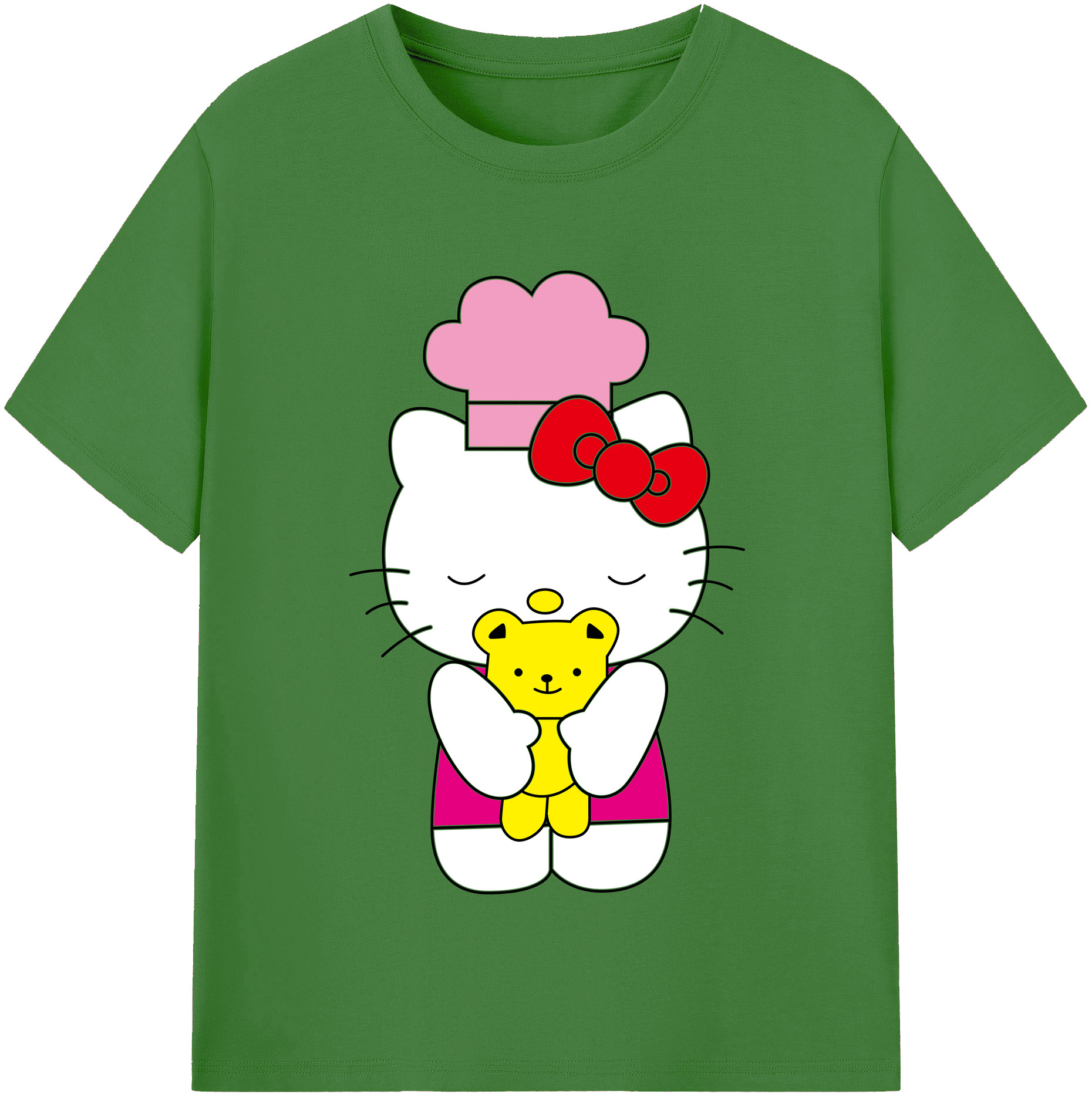 （画像用） Hello Kitty ハローキティ レディースカジュアルプリントTシャツ（綿100％）